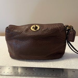 Coach leather wristlet